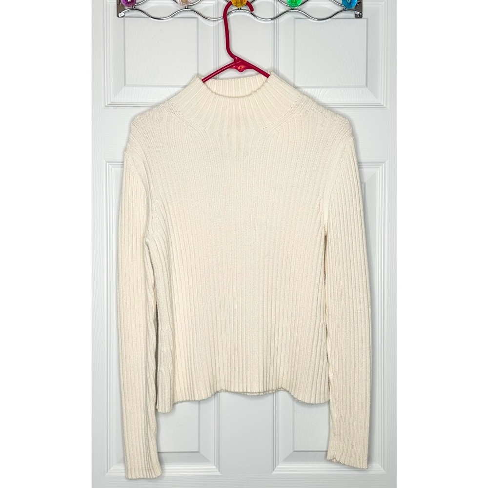 *BROOKS BROTHERS* 346 Cream Ribbed Sweater